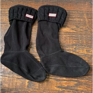 GUC Hunter Rainboot black fleece liners with sweater tops